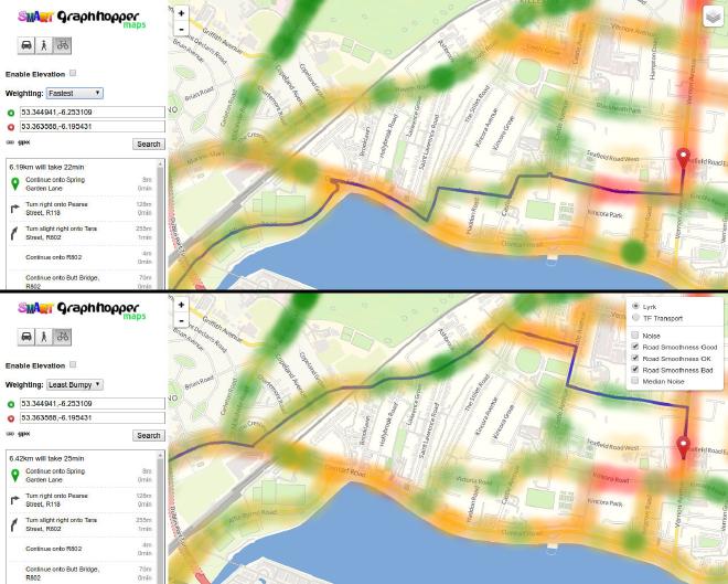 Smooth Route Map Routing